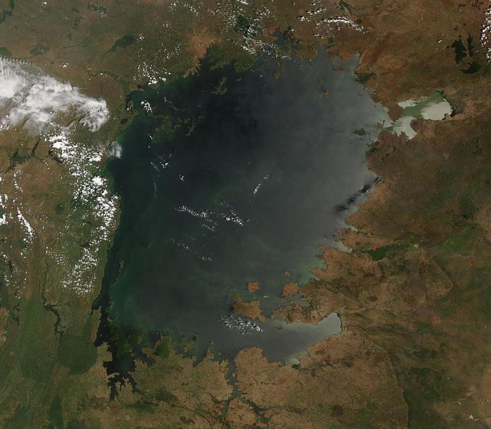 Imagen satelital del lago más grande de África. 
