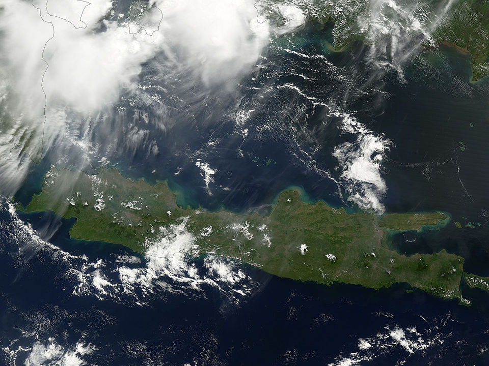 Imagen satelital de la isla más poblada del mundo. 