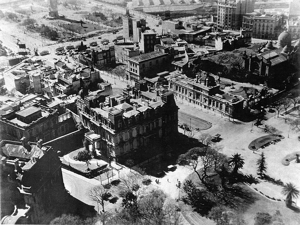 Imagen aérea del Palacio Ortiz Basualdo Dorrego. 