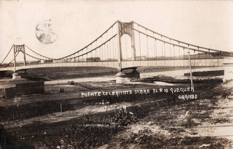 Foto antigua del puente Hipólito Yrigoyen.