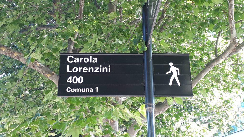 Carola Lorenzini y el homenaje en las calles de Buenos Aires. 