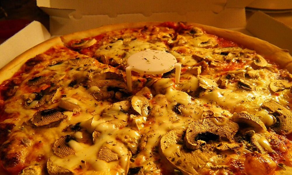 "Cosito de la pizza" en una caja. 