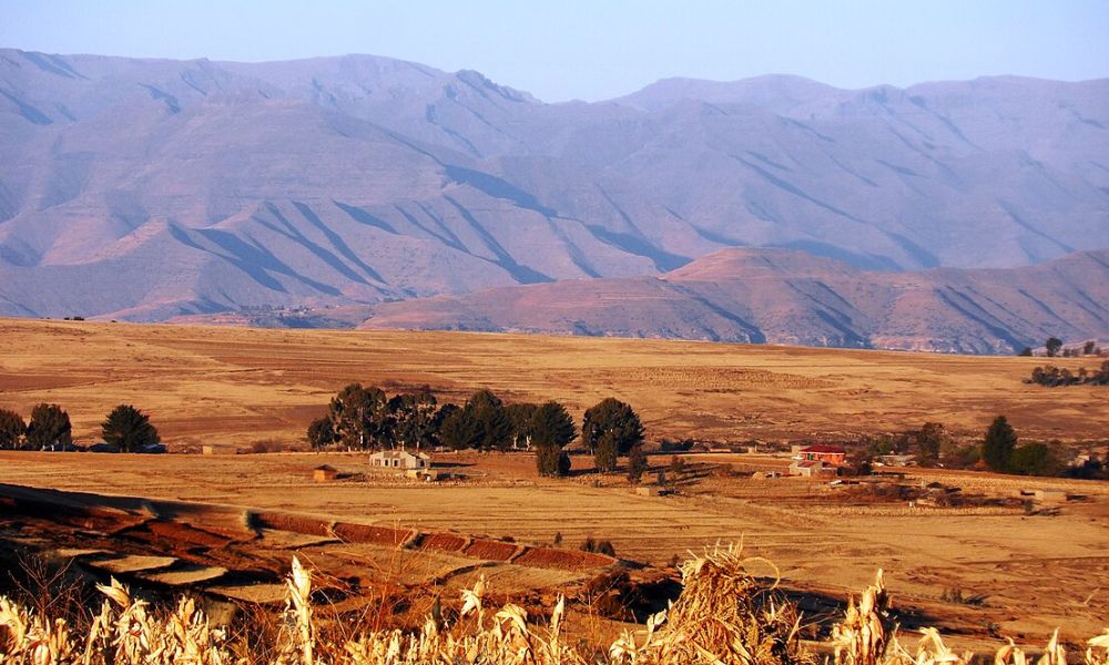Paisajes de Lesoto, uno de los países más montañosos del mundo. 