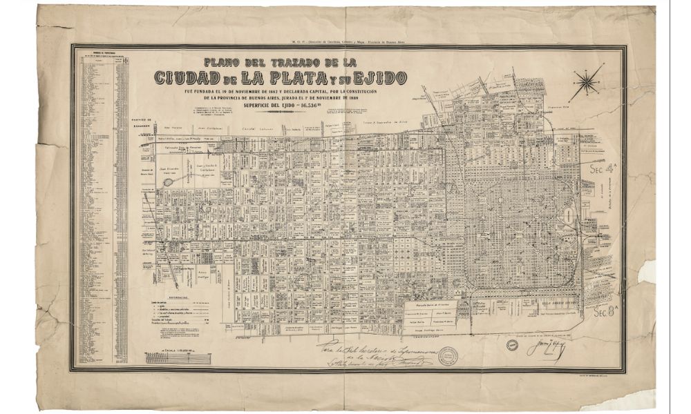 Planos antiguos de La Plata.