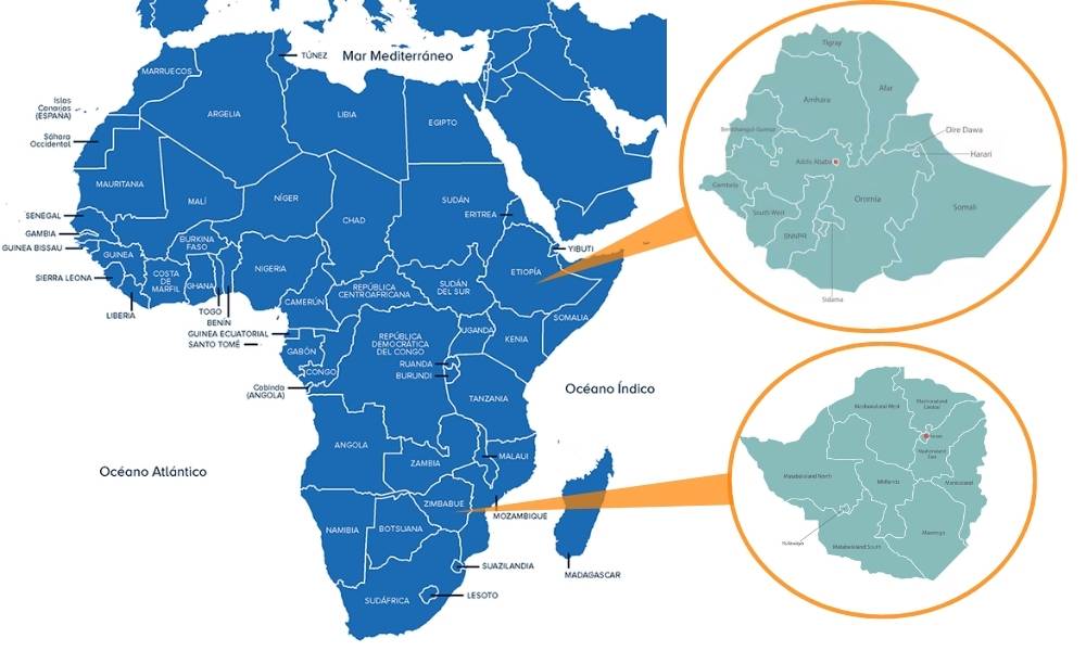 África - Continente con más países sin salida al mar