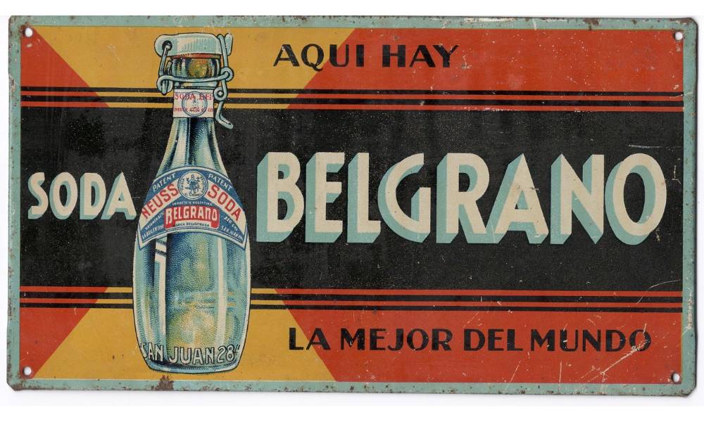 Soda Belgrano - Publicidad de venta. Fábrica de soda en Argentina