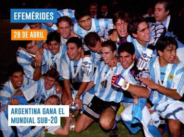 28 de abril - Argentina gana el mundial sub-20 en 1995