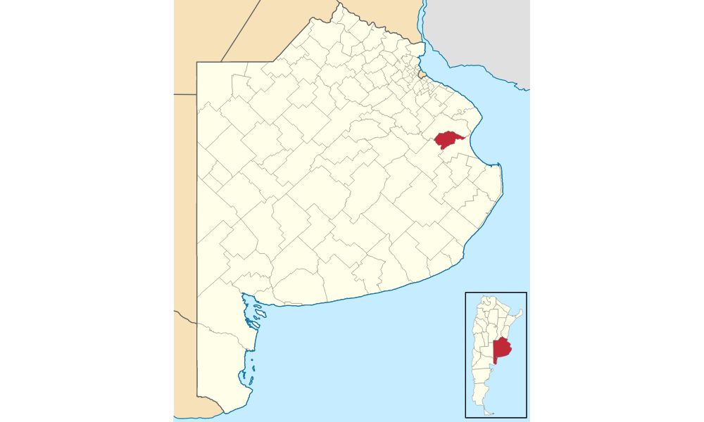 En rojo, el Municipio de Lezama.