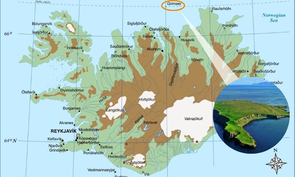 Mapa de Islandia - Isla de Grimsey