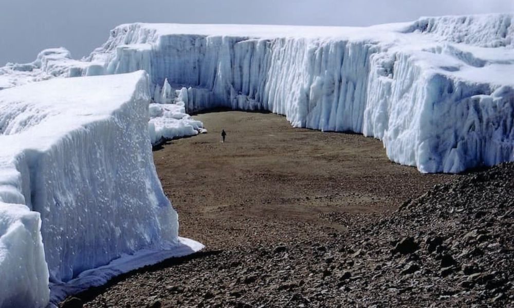 Paisajes del glaciar Rebmann.