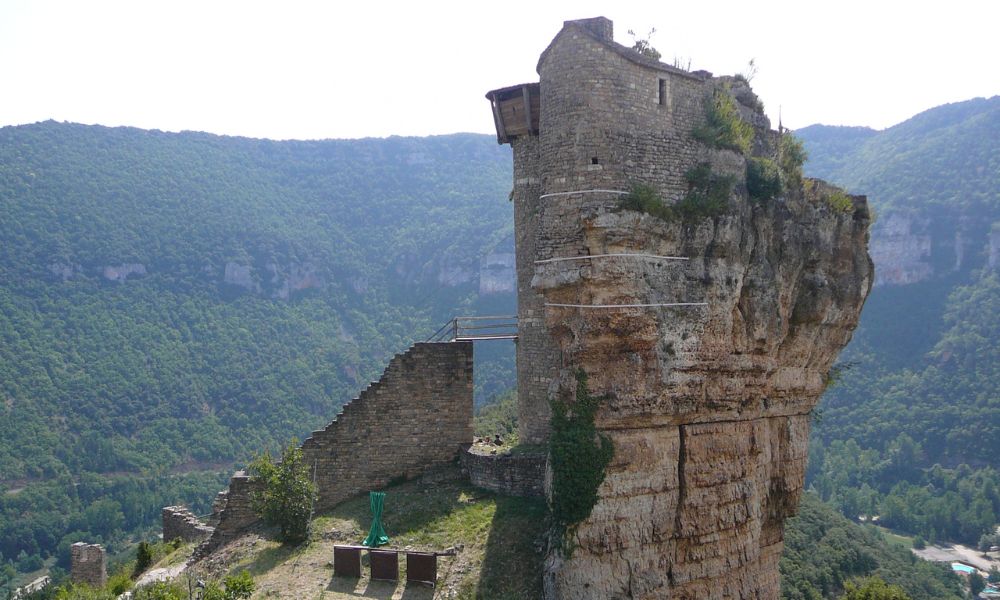 Detalles de la construcción del Castillo Peyrelade.