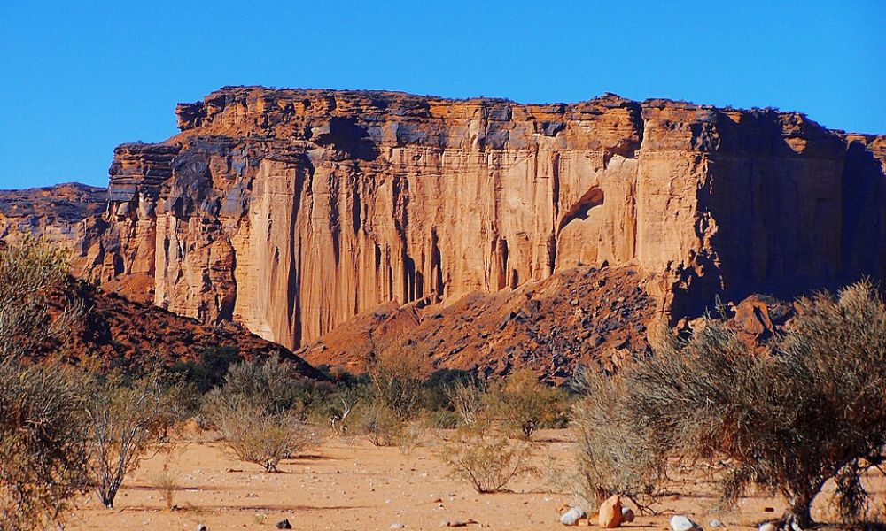 Talampaya, como uno de los sitios declarado Patrimonio de la Humanidad en Argentina. 