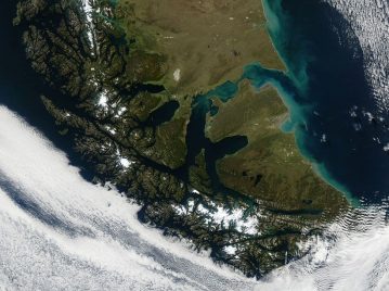 Vista aérea provincia más joven de Argentina - Tierra del Fuego, Antártida e Islas del Atlántico Sur