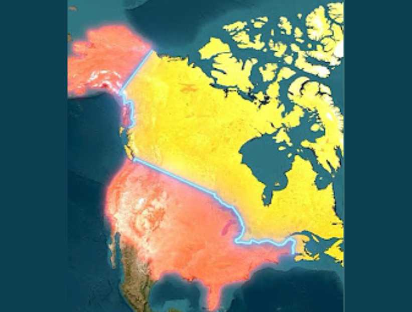La zona sin árboles más larga del mundo es la frontera entre Estados Unidos y Canadá