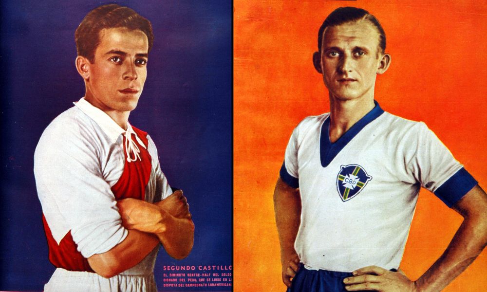 Copa América 1937 - Segundo Castillo (Perú) y Rodolfo Patesco (Brasil).