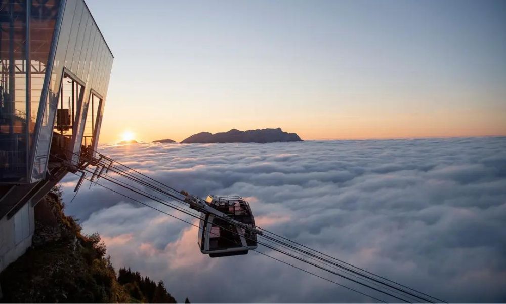 Vistas que se obtienen desde el teleférico Cabrio-Bahn.