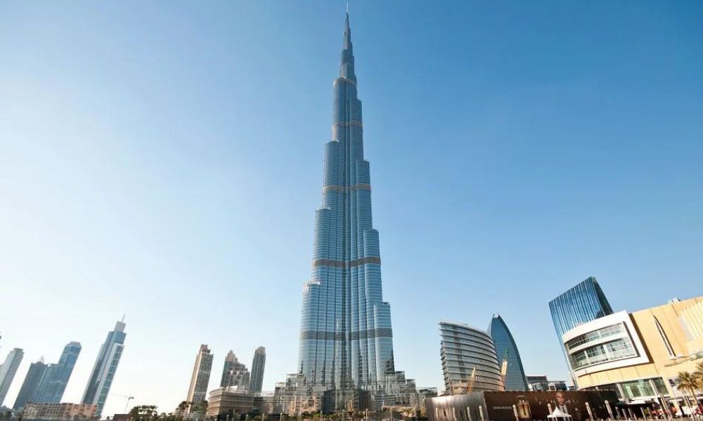 Aspecto del edificio más alto del mundo. 