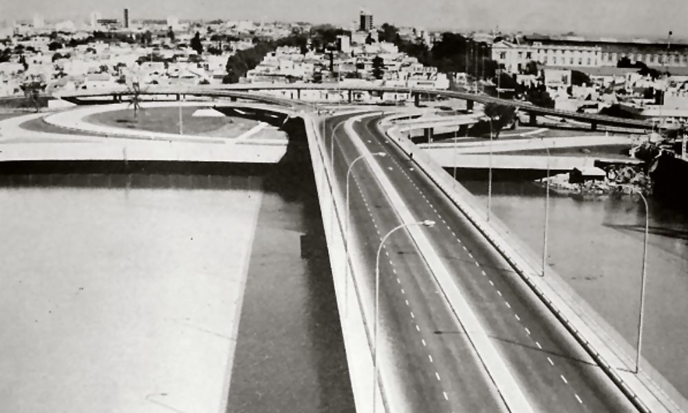Foto antigua del Viaducto Oroño de Santa Fe.