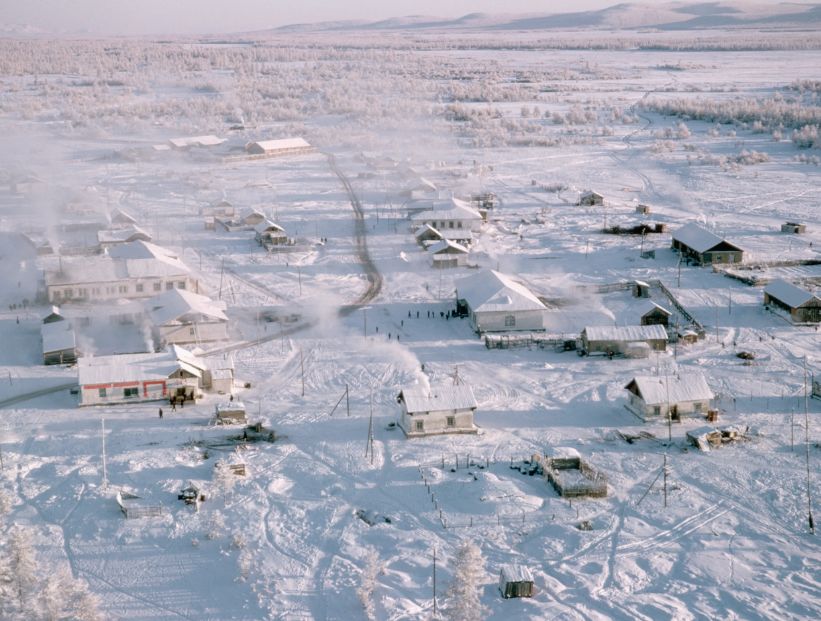 Pueblo más frío del mundo, en Siberia, Rusia.