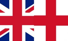 la bandera del Reino Unido y la de Inglaterra