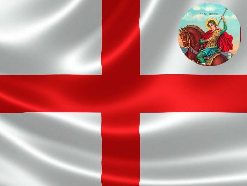 Bandera de Génova e Inglaterra - Cruz de San Jorge