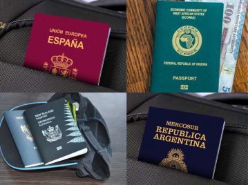 colores de los pasaportes