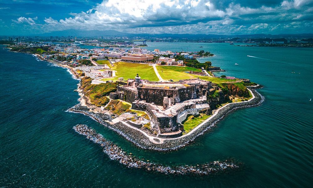 Vista aérea del Castillo San Felipe del Morro.