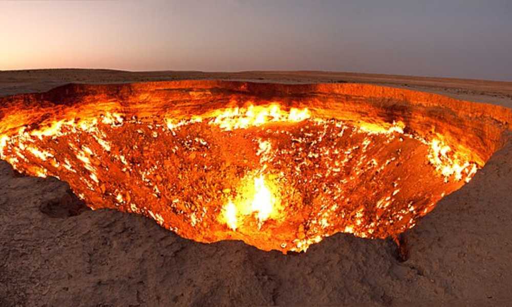 Puerta del infierno, en Turkmenistán
