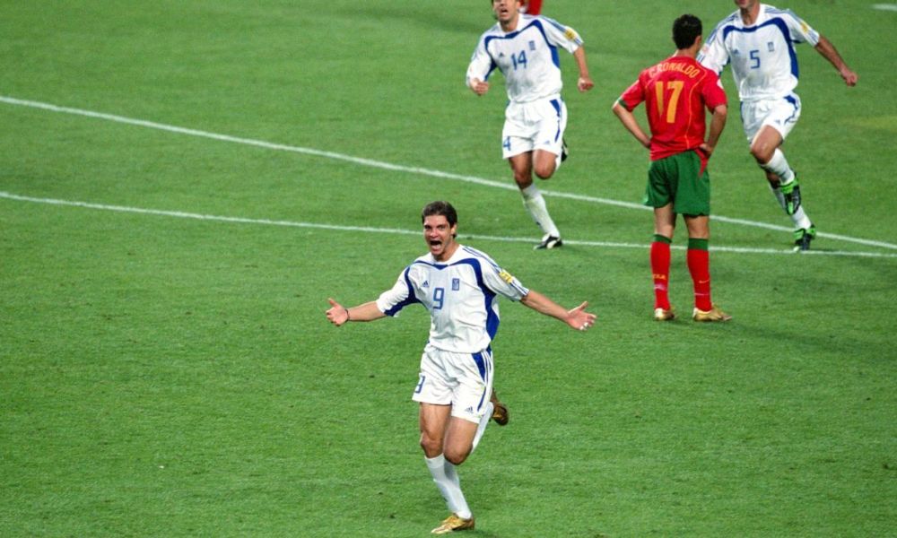 Grecia vs. Portugal en la final de la Eurocopa 2004.