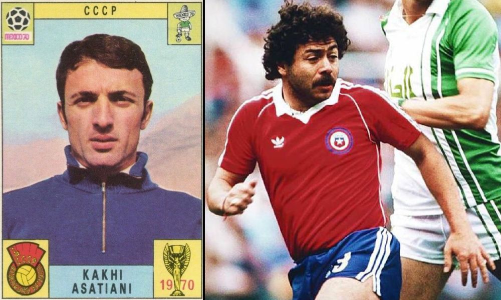 Fútbol: Kaji Asatiani (URSS) y Carlos Caszely (Chile)