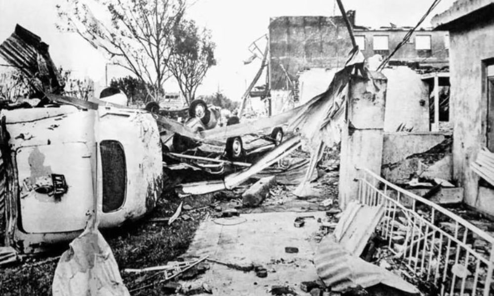 Desastres que ocasionó el Tornado de San Justo, Santa Fe, Argentina, que ocurrió el 10 de enero de 1973.