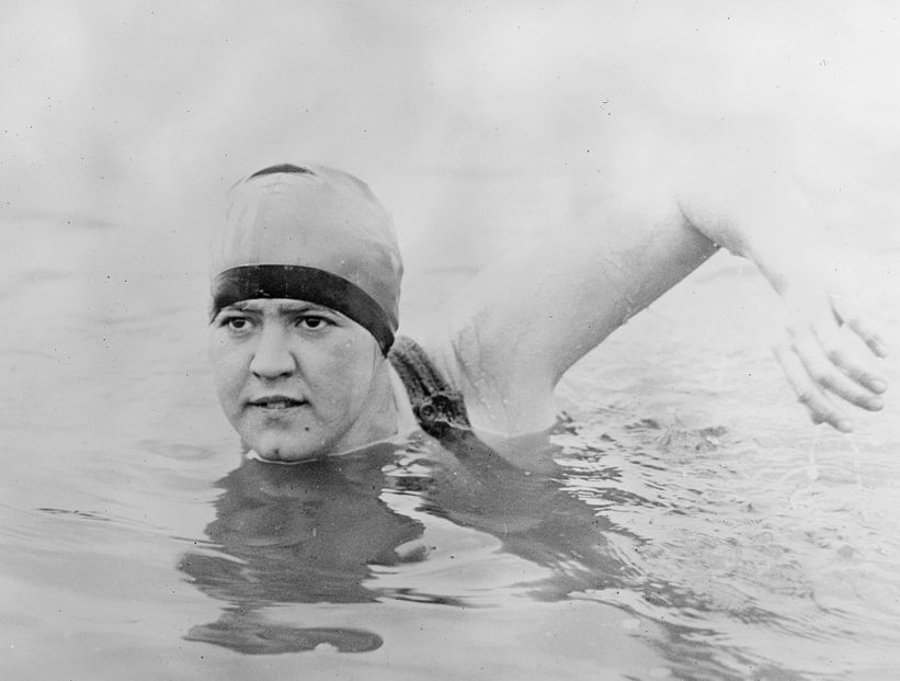 Gertrude Ederle, la primera nadadora en cruzar el Canal de la Mancha