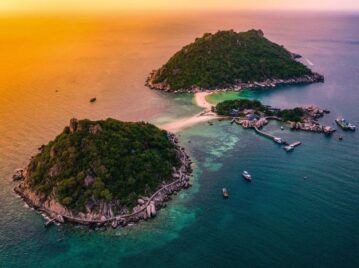 Koh Nang Yuan, la isla de Tailandia que está "partida" en tres