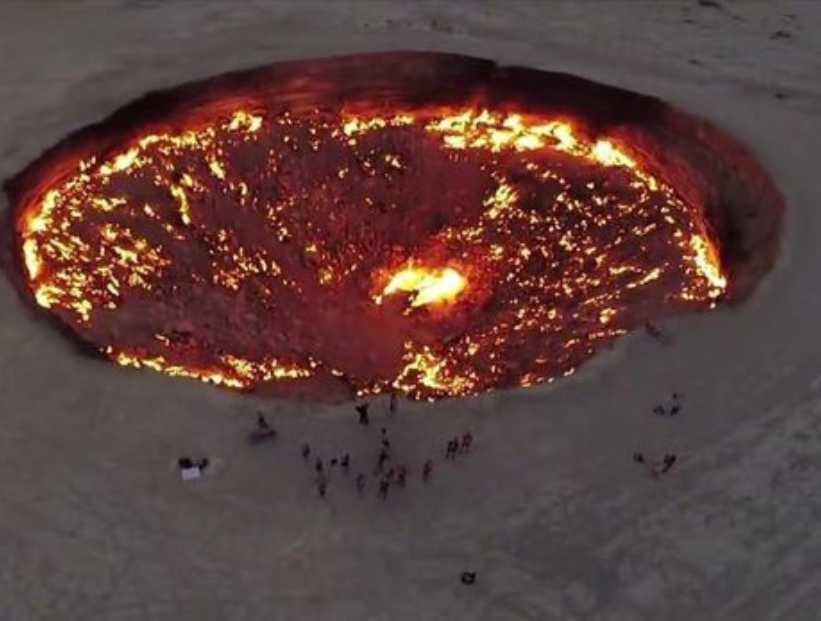 Puerta del infierno, en Turkmenistán