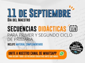 11 de septiembre, Día del Maestro: actividades y material complementario para primer y segundo ciclo para descargar gratis portada