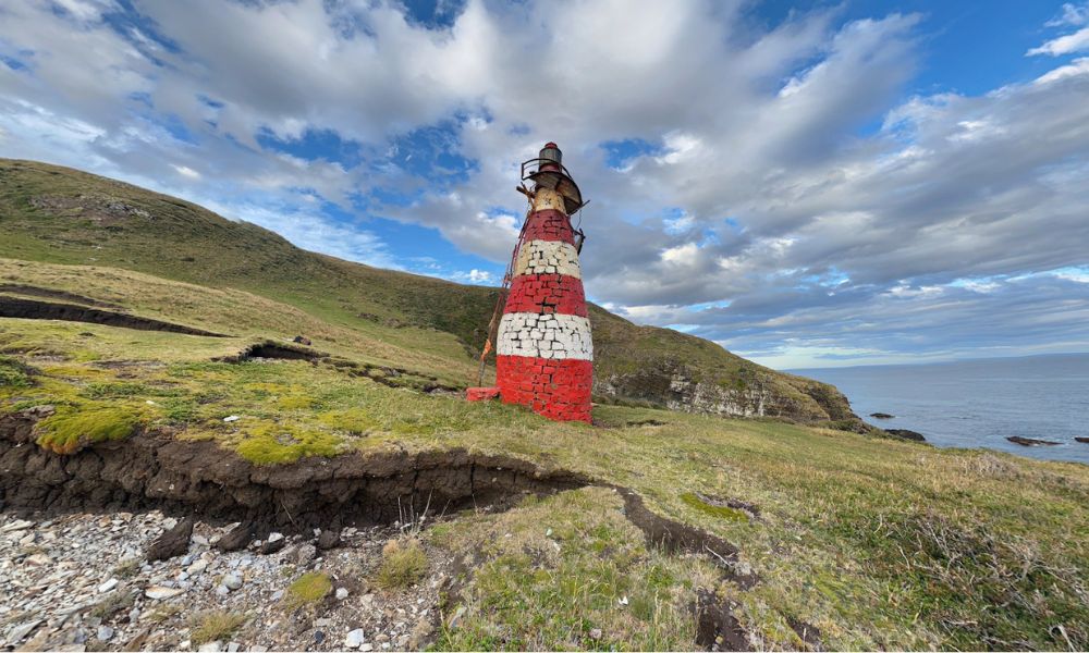 Aspecto del Faro Cabo San Pío. 