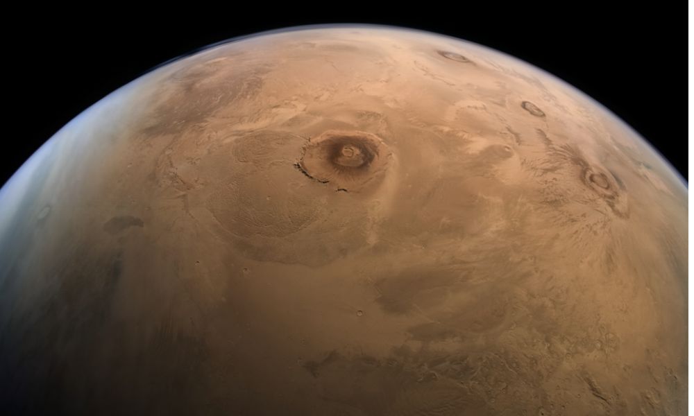 Marte y su Monte Olimpo. 
