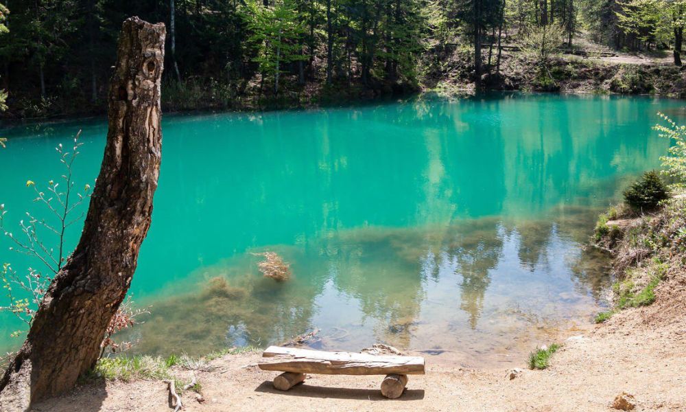 Lago Azul en Baja Silesia, Polonia