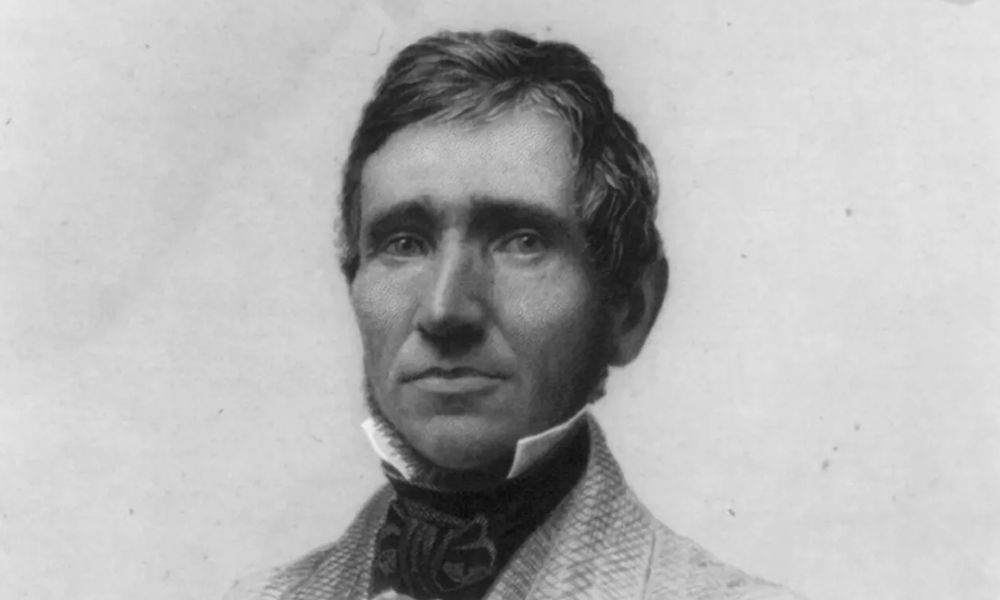 charles goodyear retrato en blanco y negro