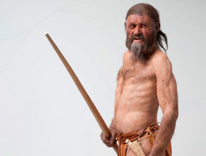 Ötzi, el "hombre de hielo" que vivió hace 5.000 años y fue encontrado en 1991