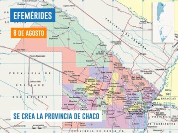 8 de agosto mapa de la provincia de chaco