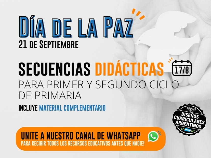 Día Internacional de la Paz: actividades del 21 de septiembre para primer y segundo ciclo para descargar gratis