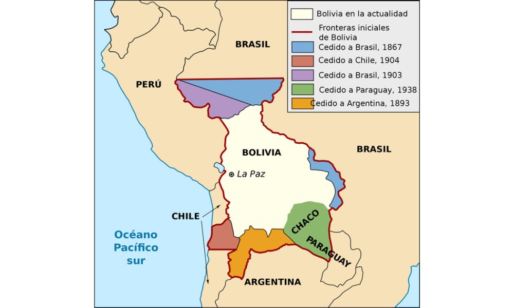 mapa de bolivia cuando se independizó