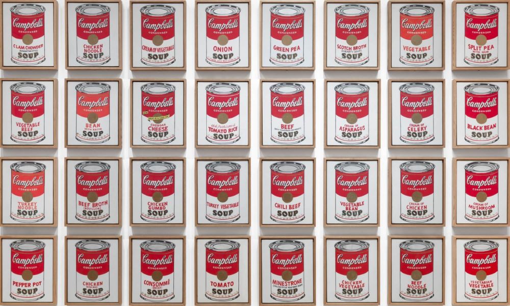 Latas de sopa Campbell's, obra emblemática de Andy Warhol