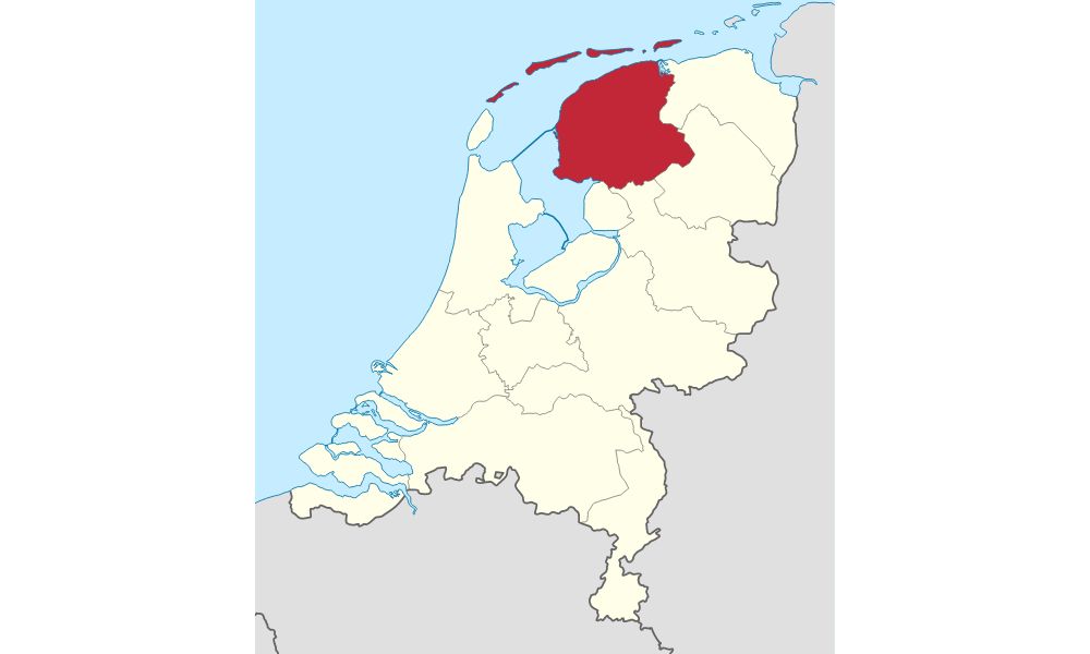 Frisia en un mapa. 