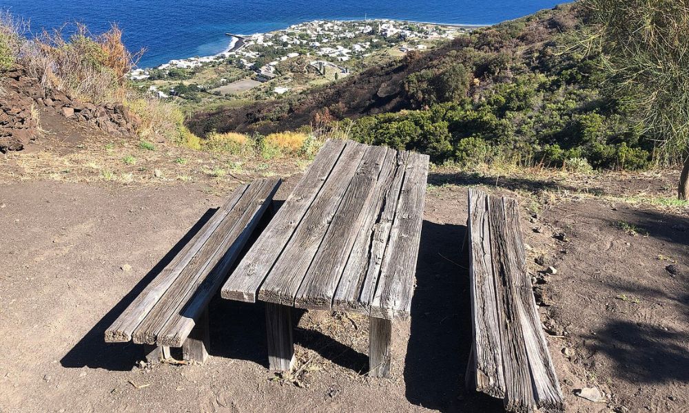 Uno de los miradores de la isla de Stromboli.