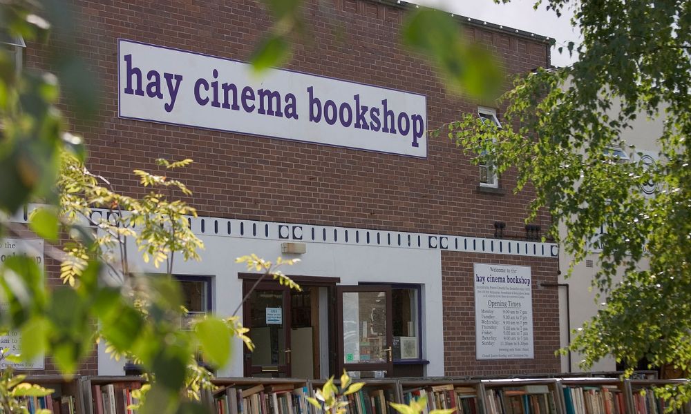 Librería sobre cine en la Ciudad de los Libros, en Gales