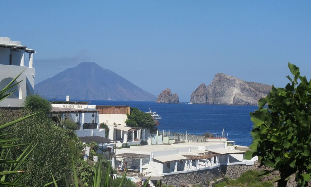 Vista panorámica de Stromboli.