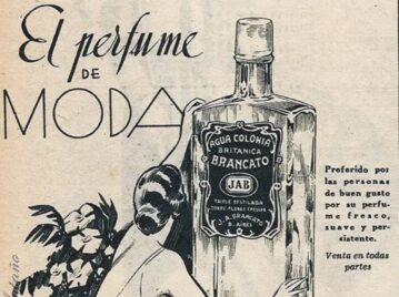 publicidad argentina de perfume antigua vieja en blanco y negro