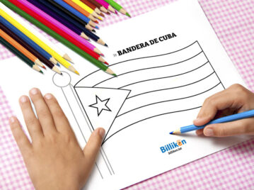 Bandera de Cuba para colorear